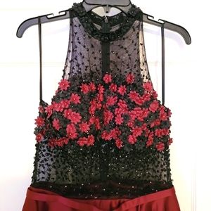 Camille La Vie dress wine color